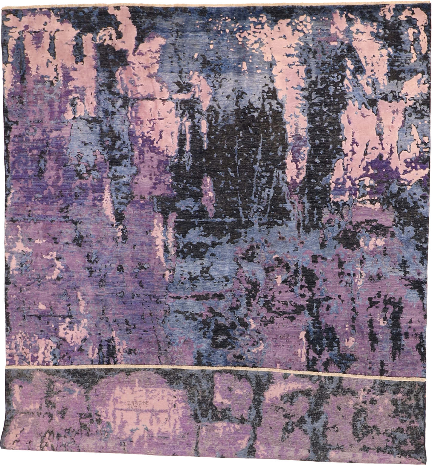 W 8 L 10 Modern Wool And Silk Blend Hand-Woven All-Over Design - 63770