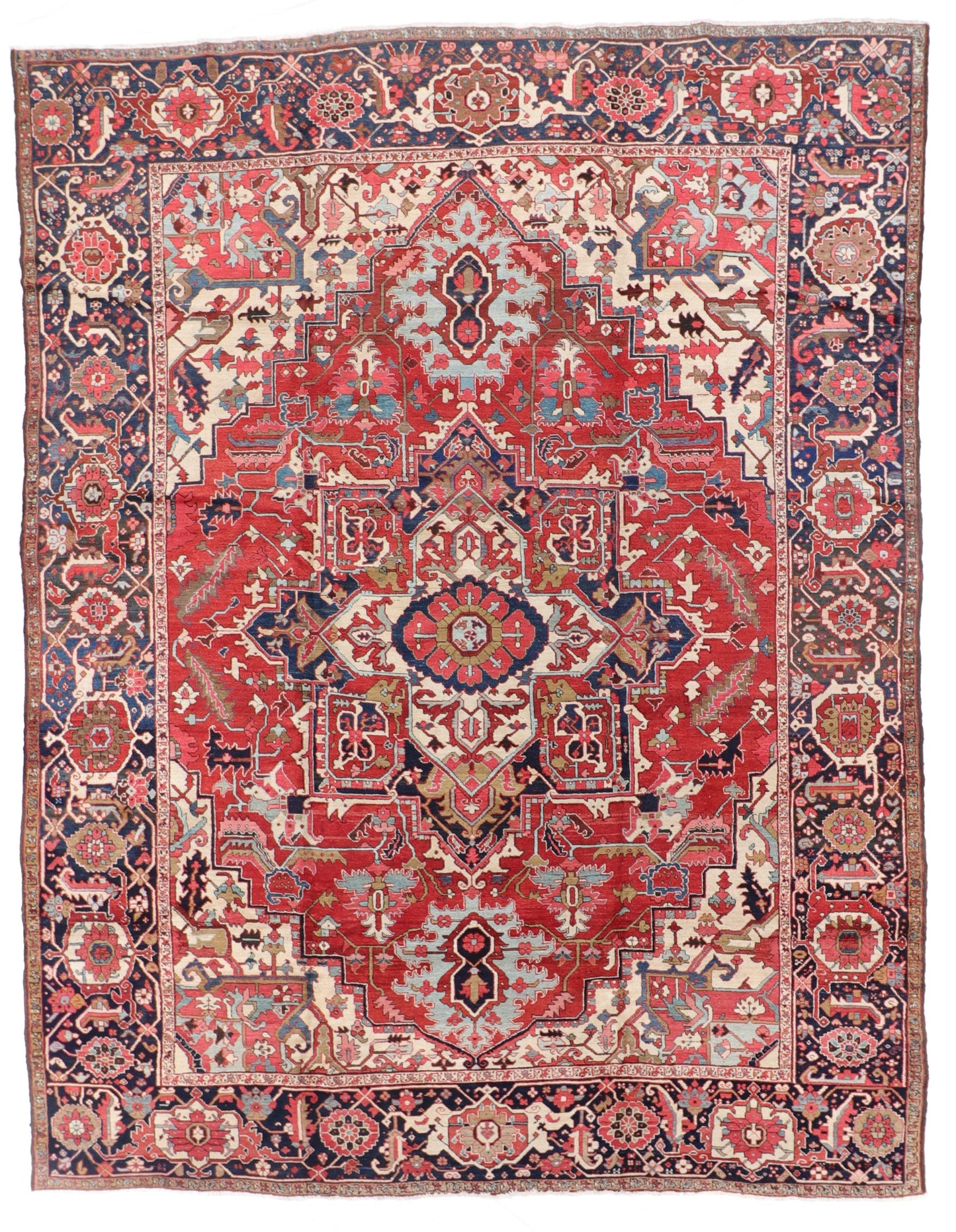 10 x 14 - Serapie Antique Fine/Wool All Over Rectangle - Hand Knotted Rug — 63780