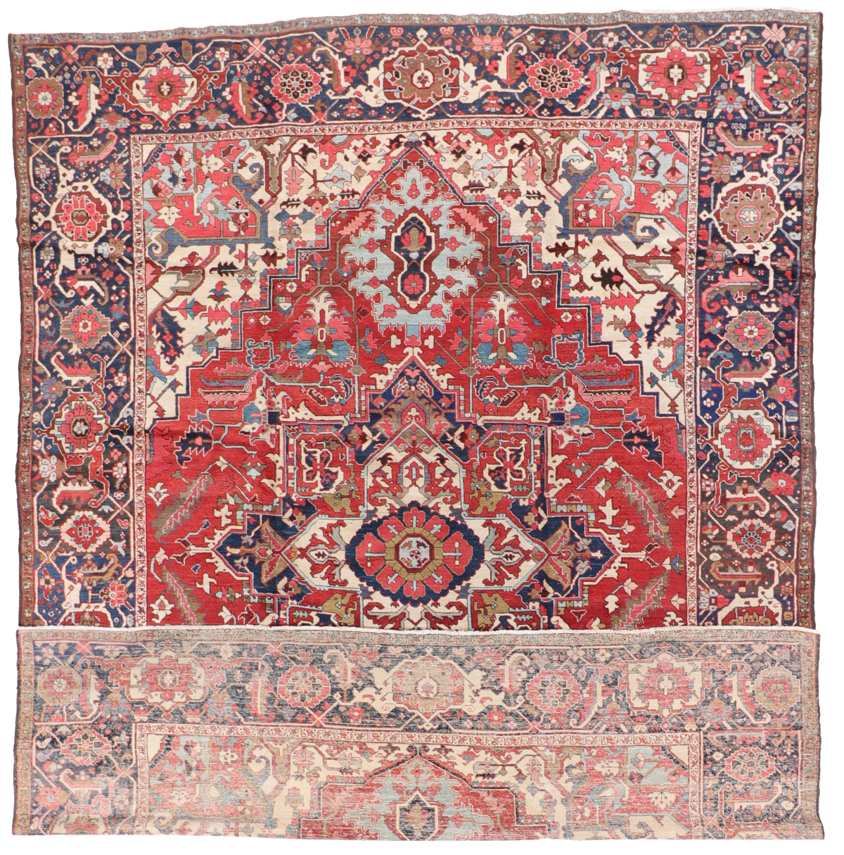 10 x 14 - Serapie Antique Fine/Wool All Over Rectangle - Hand Knotted Rug — 63780