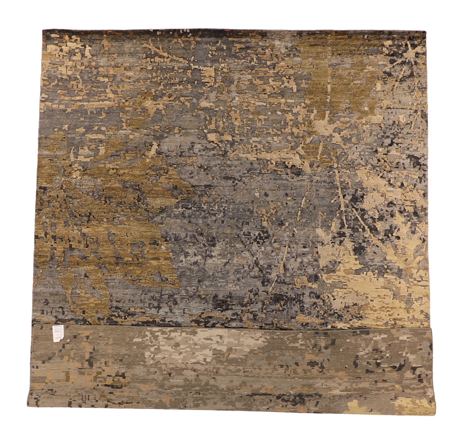 W 8.1 L 9.9 Modern Wool And Silk Blend Hand-Woven Contemporary Design - 63786