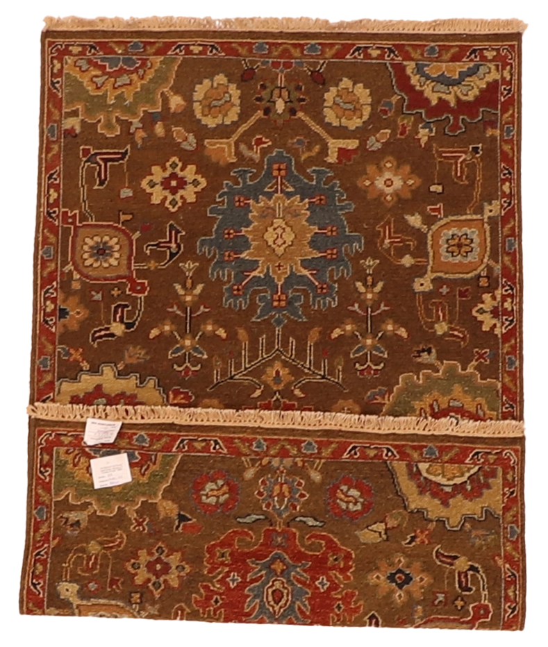 W 3 L 5 Mahal Sumak 100% Wool Hand-Woven All-Over Design - 63794