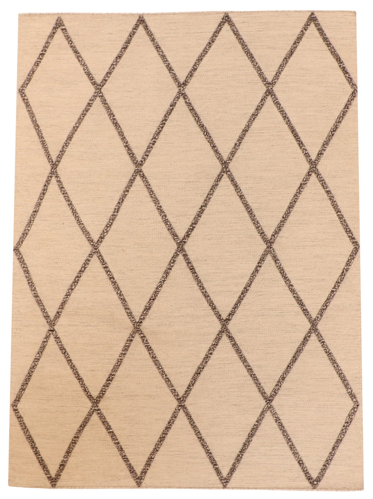 W 5.2 L 7 Kilim 100% Wool Hand-Woven Modern Design - 63798