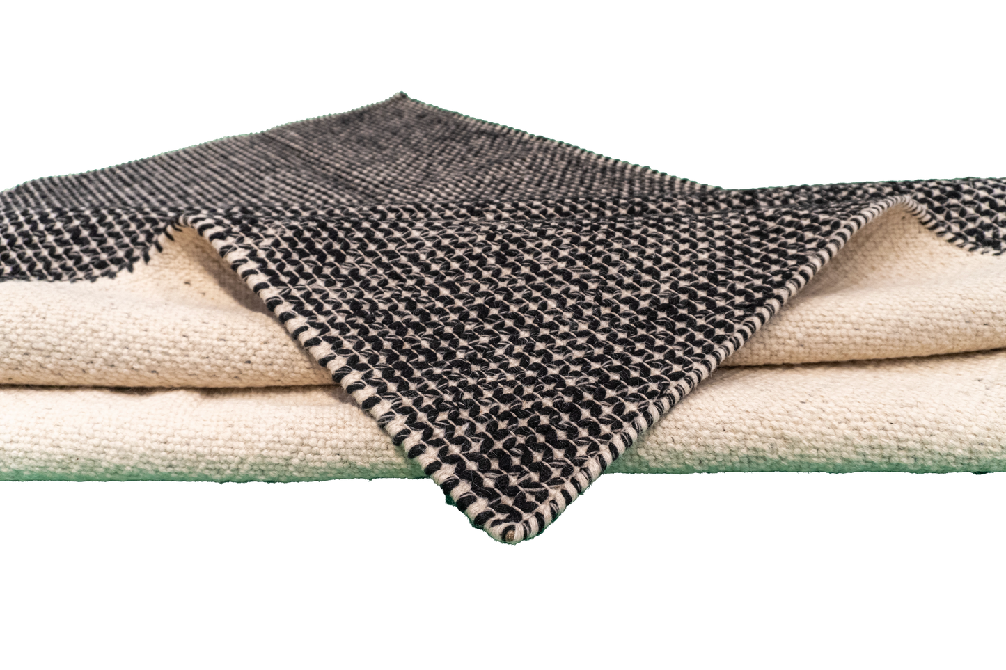 W 5.5 - L 7.4 - Kilim Wool Contemporary Rectangle - Finest Hand-Made Quality Wool - 63812