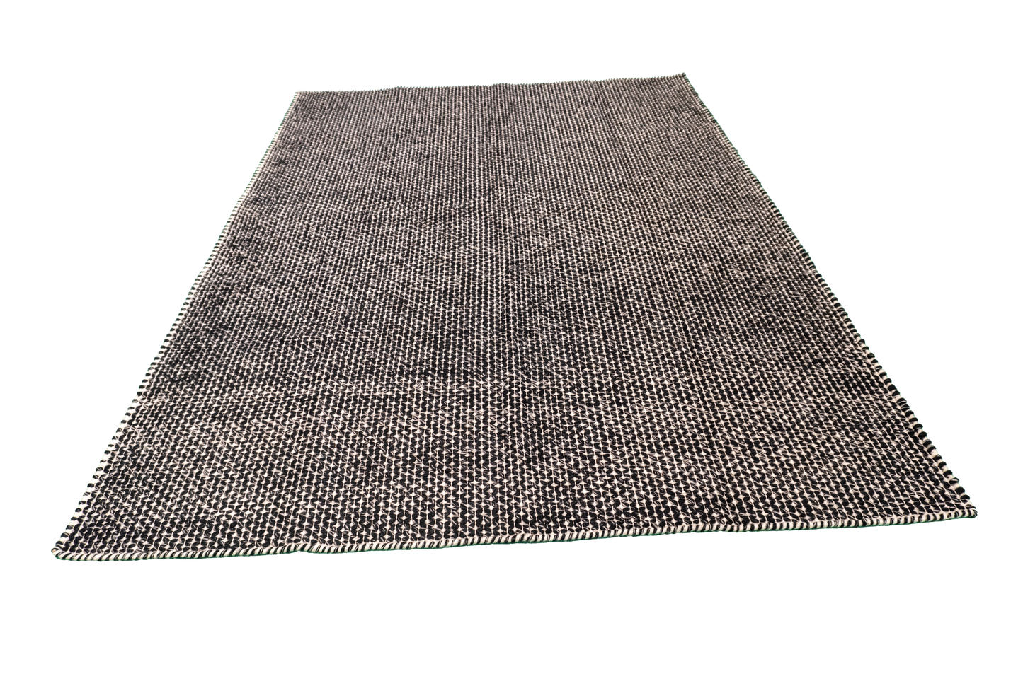 W 5.5 - L 7.4 - Kilim Wool Contemporary Rectangle - Finest Hand-Made Quality Wool - 63812