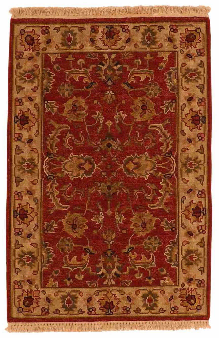 W 2 - L 3 - Isfahan Fine/Wool All Over Rectangle - Finest Hand-Knotted Quality Wool - 63825