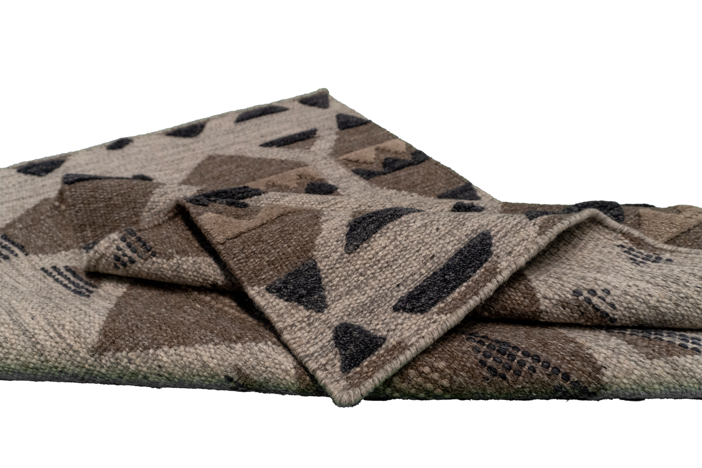 W 3 L 4.10 Kilim 100% Wool Hand-Woven Modern Design - 63827