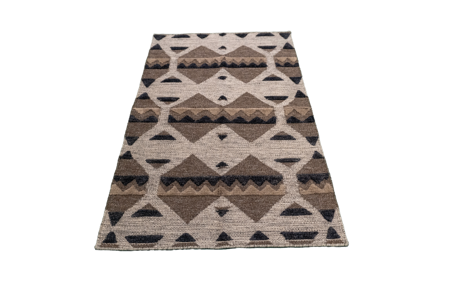 W 3 L 4.10 Kilim 100% Wool Hand-Woven Modern Design - 63827