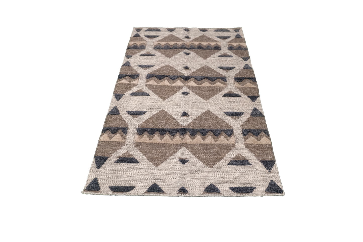 W 3 L 4.10 Kilim 100% Wool Hand-Woven Modern Design - 63827