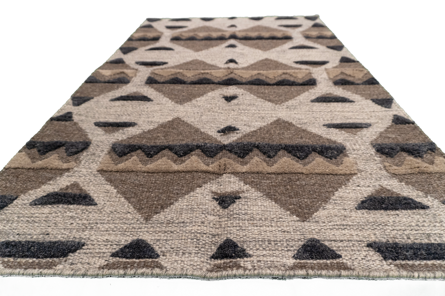 W 3 L 4.10 Kilim 100% Wool Hand-Woven Modern Design - 63827