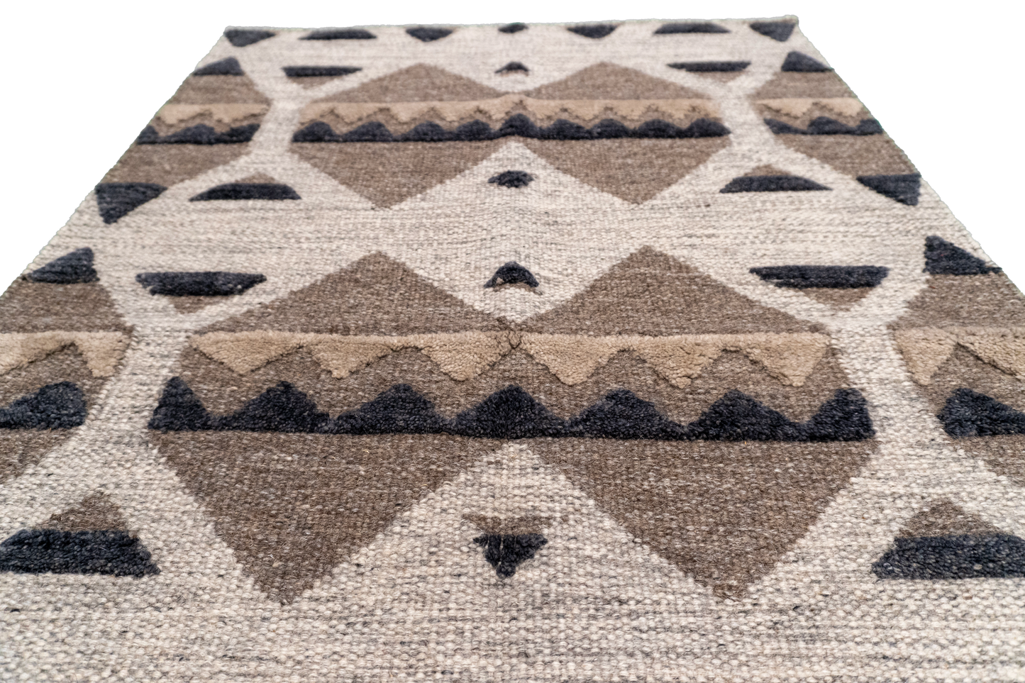 W 3 L 4.10 Kilim 100% Wool Hand-Woven Modern Design - 63827