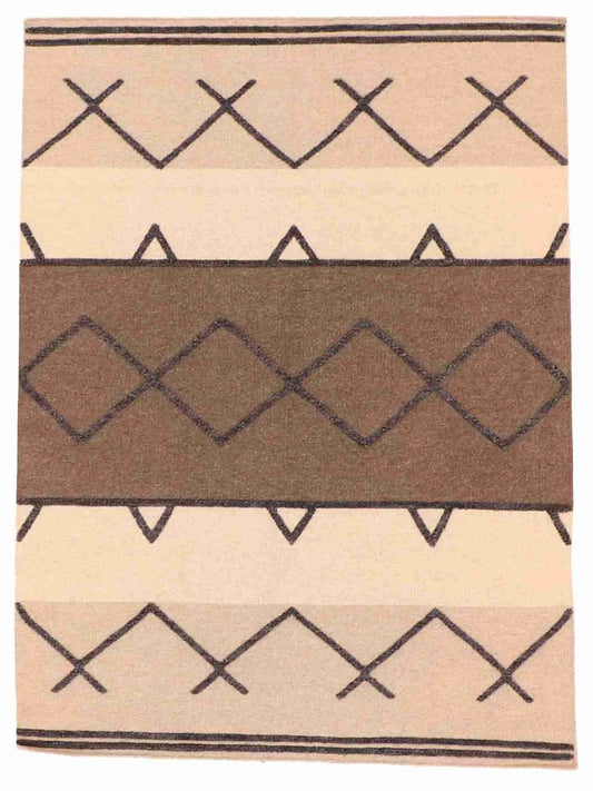 5.2 x 7 - Mountain Modern Wool Western Rectangle - Finest Hand-Knotted Quality Wool — 63829