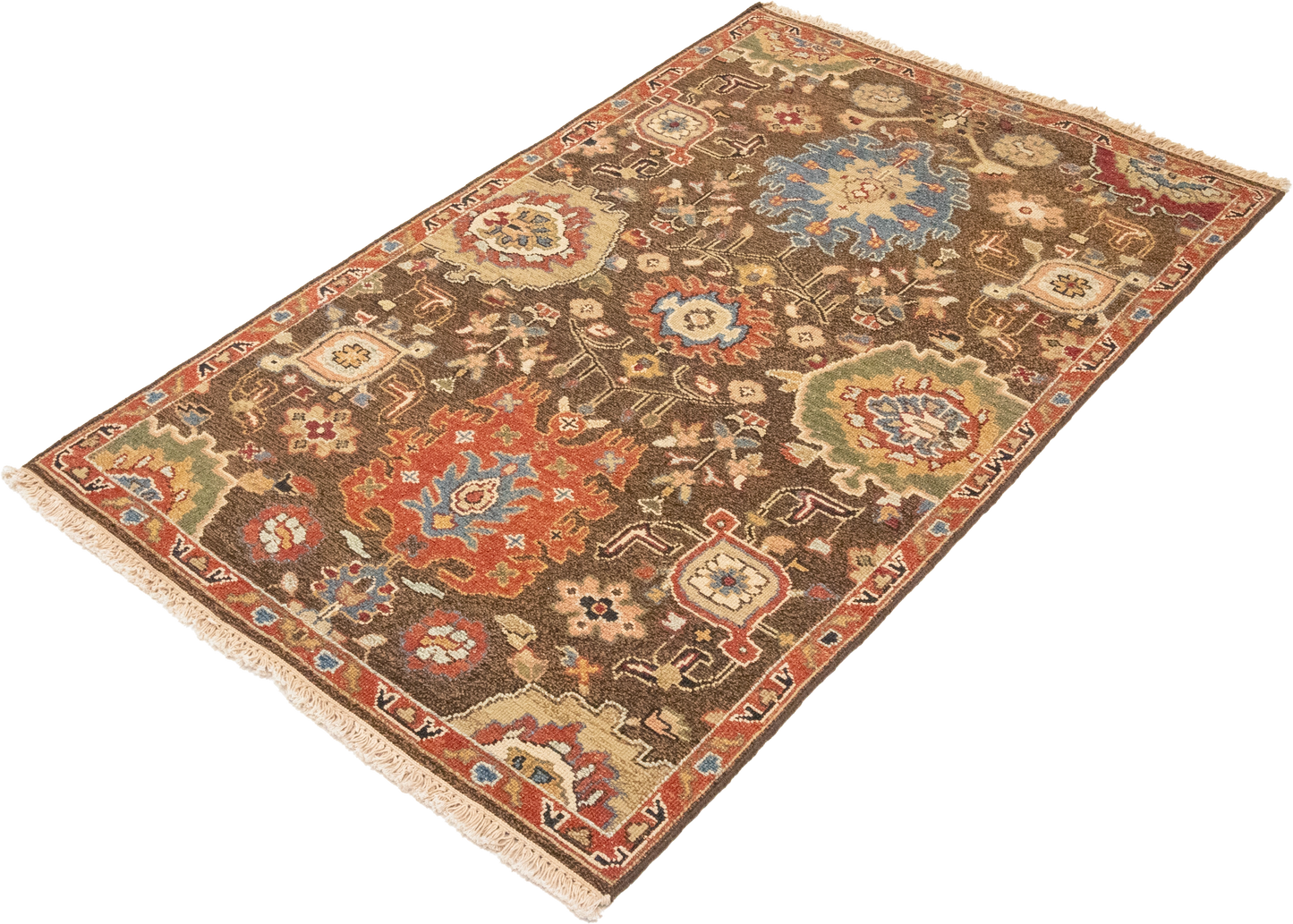 W 3.1 L 5 Kerman Sumak 100% Wool Hand-Woven All-Over Design - 63835