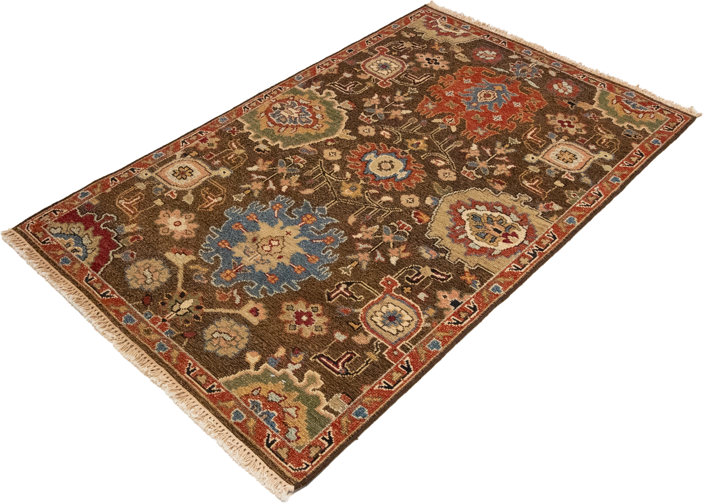 W 3.1 L 5 Kerman Sumak 100% Wool Hand-Woven All-Over Design - 63835