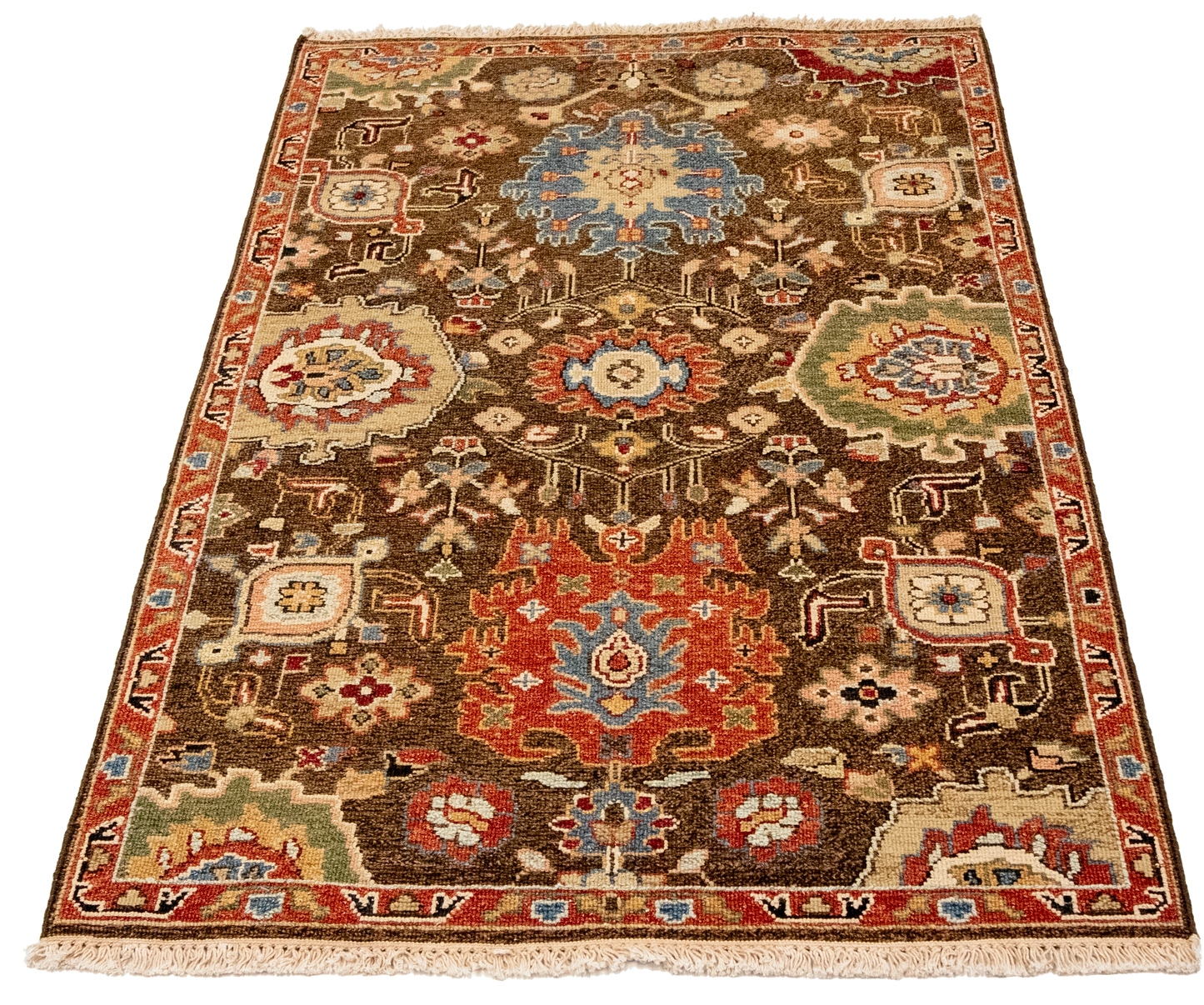 W 3.1 L 5 Kerman Sumak 100% Wool Hand-Woven All-Over Design - 63835