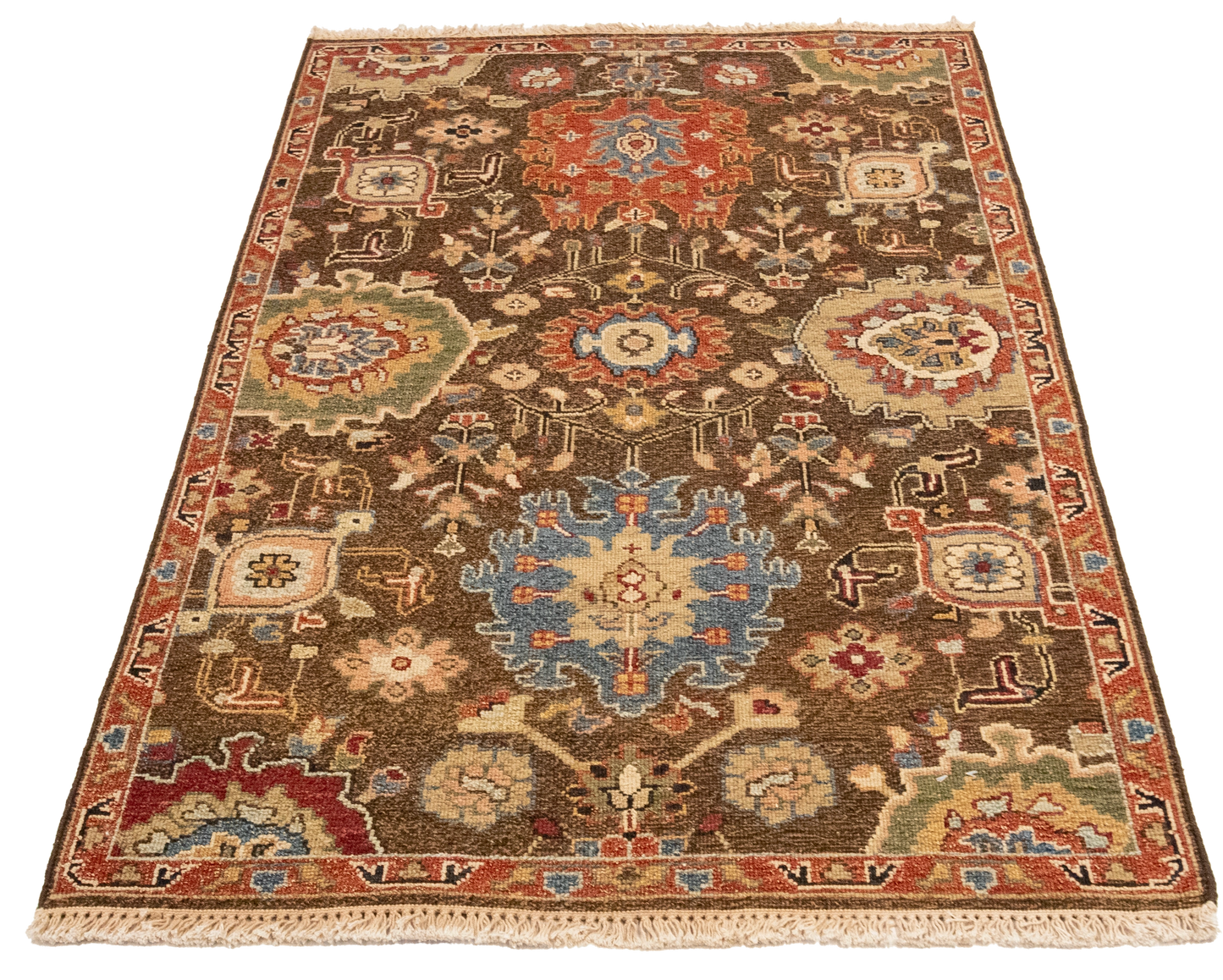 W 3.1 L 5 Kerman Sumak 100% Wool Hand-Woven All-Over Design - 63835