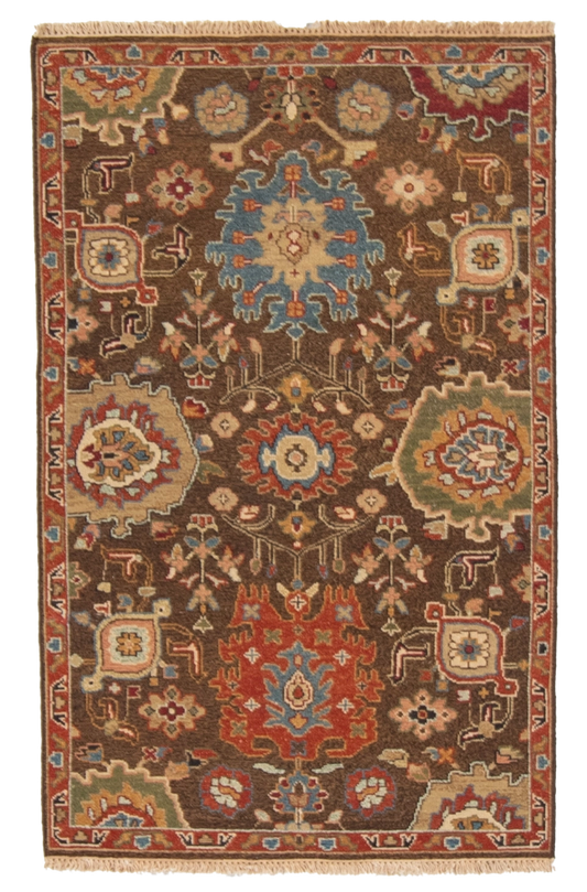 W 3.1 L 5 Kerman Sumak 100% Wool Hand-Woven All-Over Design - 63835