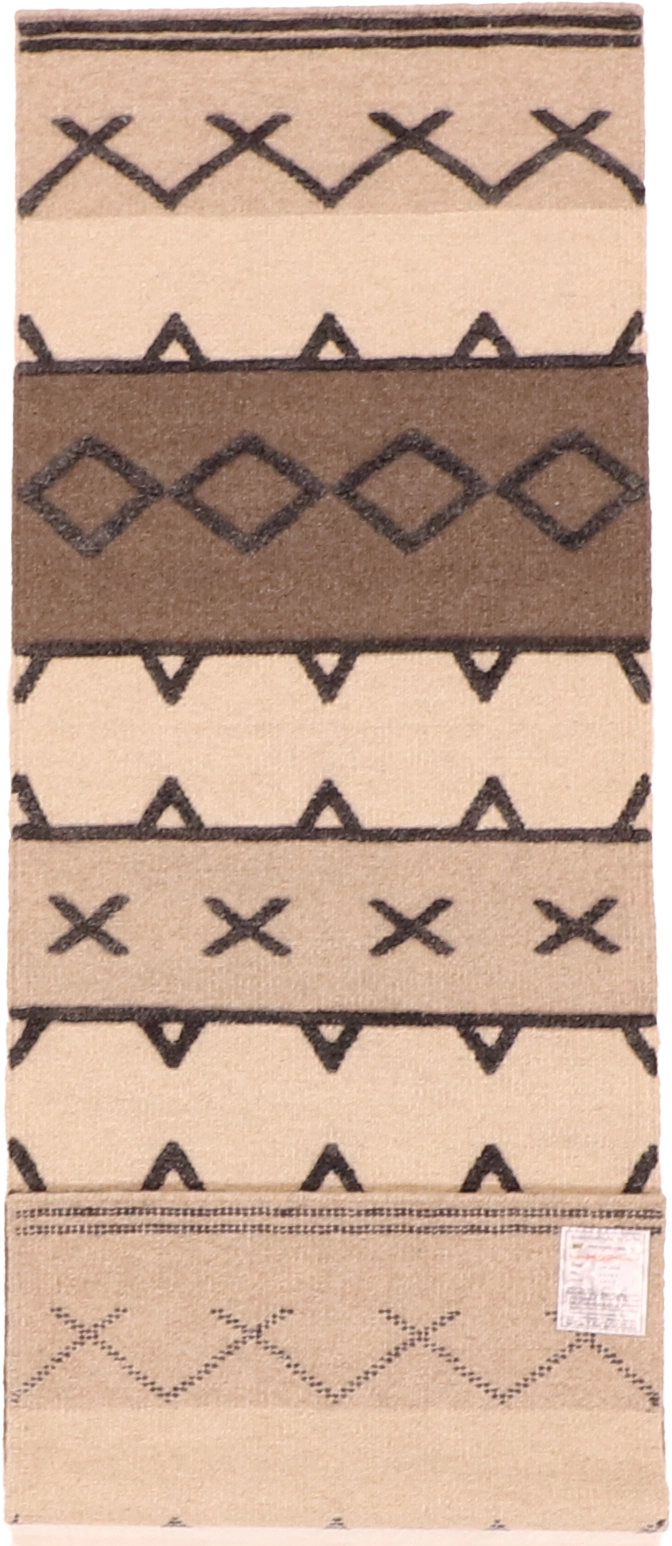 W 2.8 L 8 Modern Kilim Runner 100% Wool Hand-Woven All-Over Design - 63839