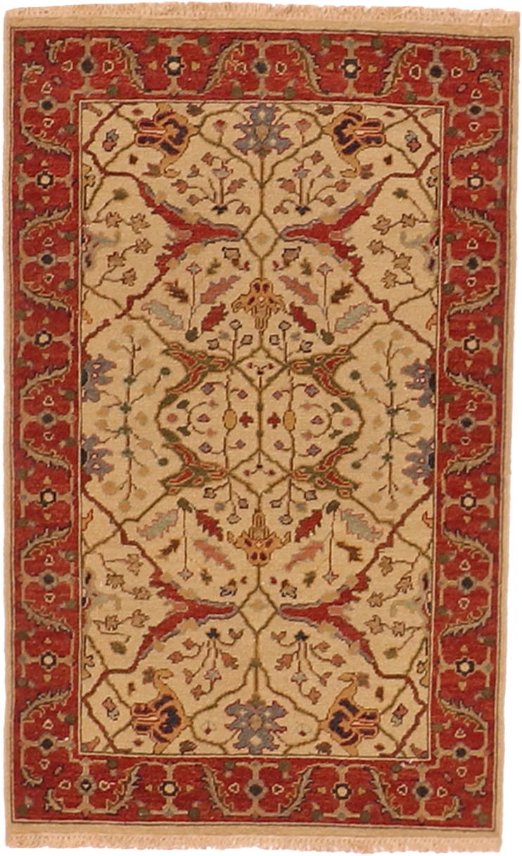 W 3 - L 5 Tabriz Sumak 100% Wool Hand-Woven All-Over Design - 63840