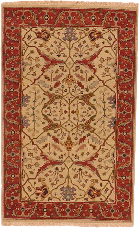 W 3 - L 5 Tabriz Sumak 100% Wool Hand-Woven All-Over Design - 63840
