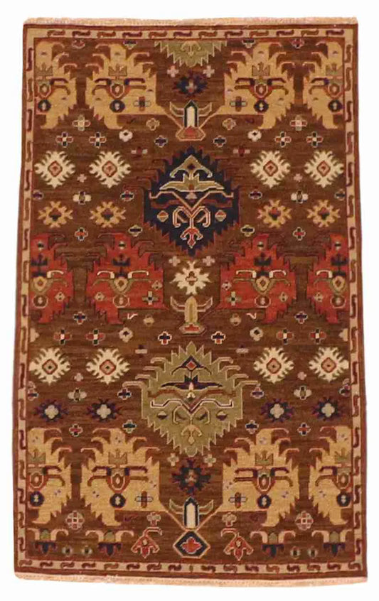 3 x 4.10 - Baluch Fine/Wool Kilim Rectangle - Finest Hand-Made Quality Wool — 63849