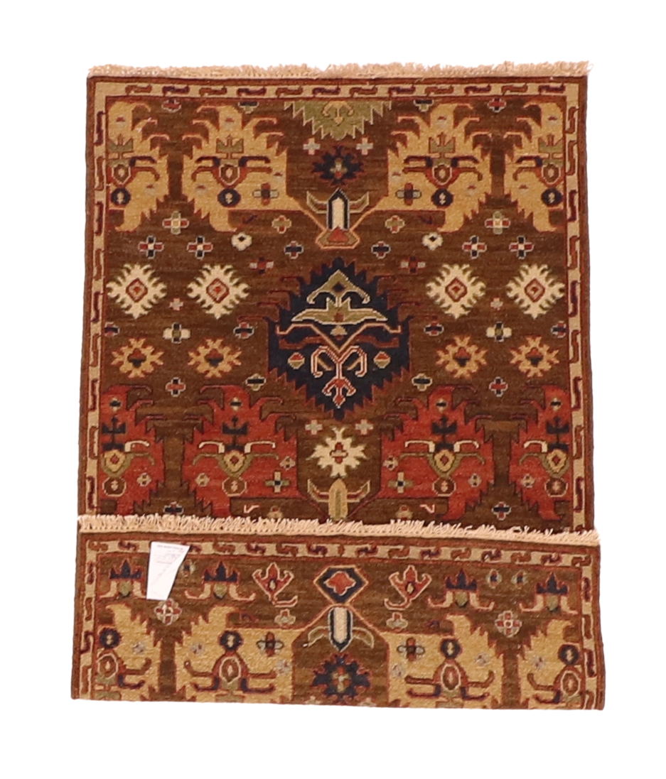 W 3 L 4.10 Bakhtiarie Sumak 100% Wool Hand-Woven Geometric Design - 63849