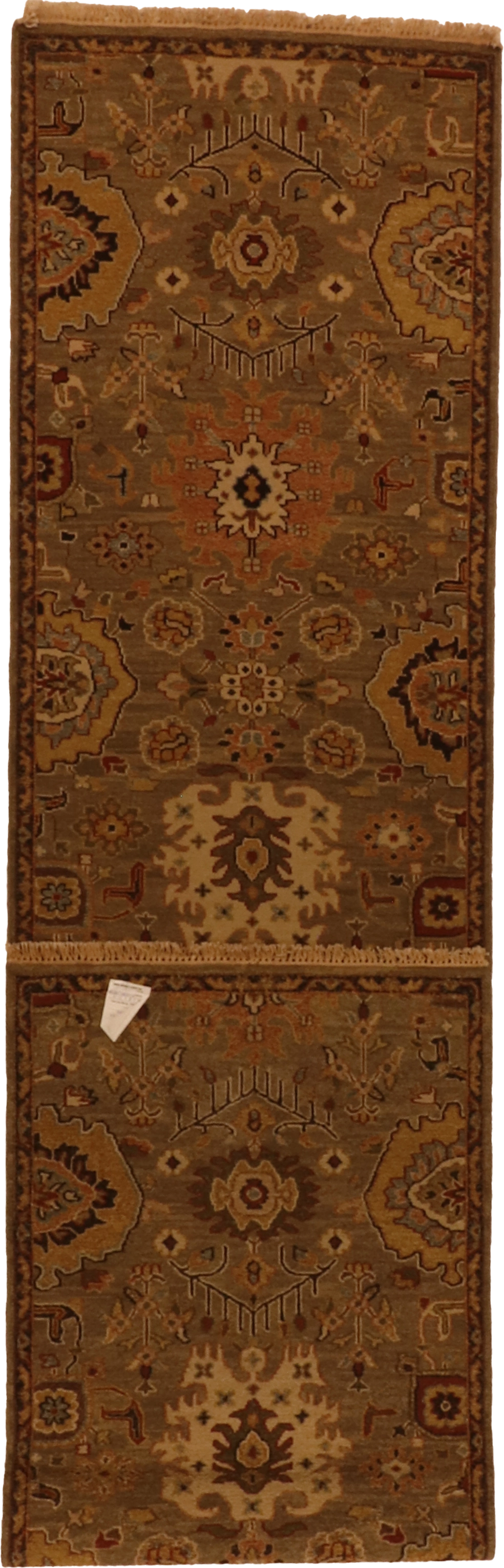 W 2.8 - L 11.9 Tabriz-Kilim Runner 100% Wool Hand-Woven All-Over Design - 63850