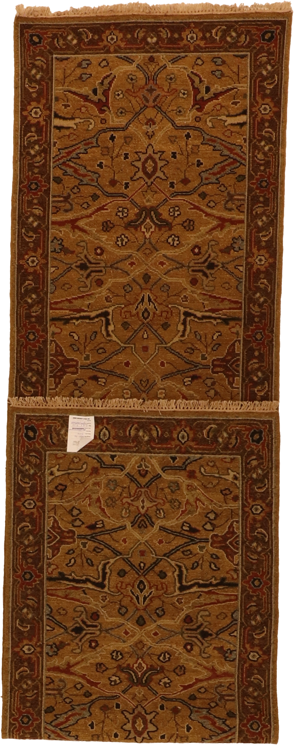 W 2.6 - L 9.10 Kerman-Kilim Runner 100% Wool Hand-Woven Design - 63852