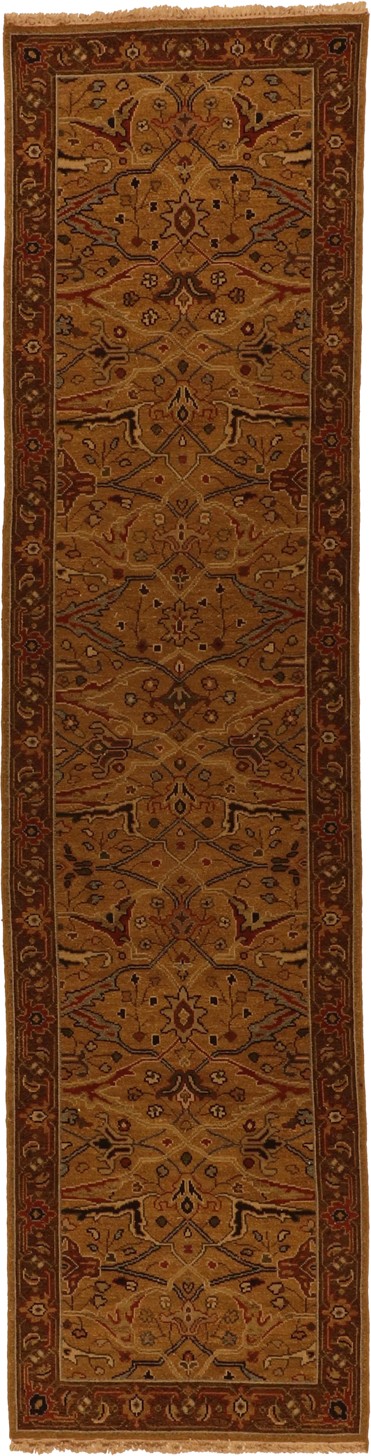 W 2.6 - L 9.10 Kerman-Kilim Runner 100% Wool Hand-Woven Design - 63852