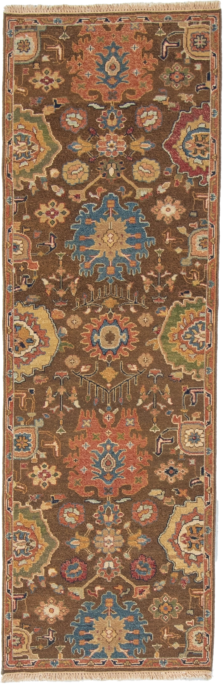 W 2.6 L 7.9 Bakhtiarie Runner 100% Wool Handmade All Over Design - 63853