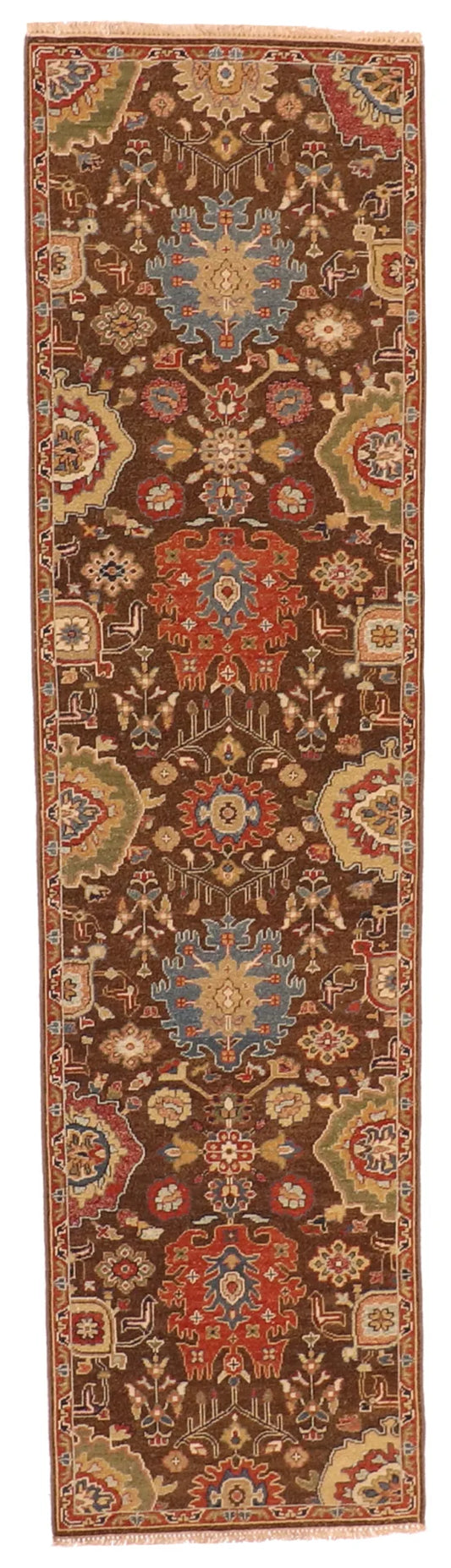 W 2.7 - L 10 - Bakhtiarie Fine/Wool Kilim Rectangle - Finest Hand-Made Quality Wool - 63856