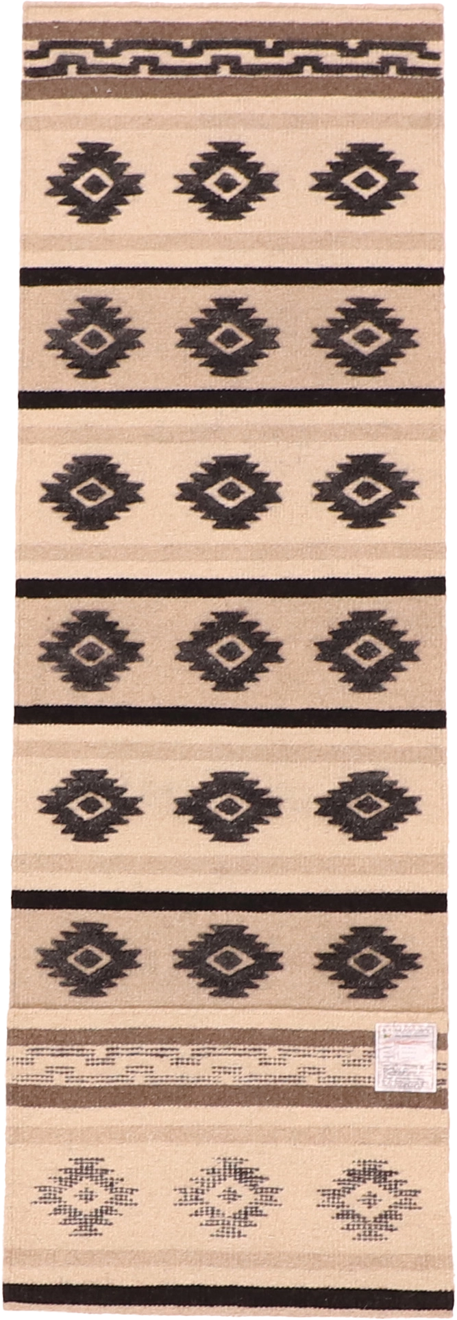 W 2.8 - L 10 Kilim Mountain Modern 100% Wool Hand-Woven Runner - 63857