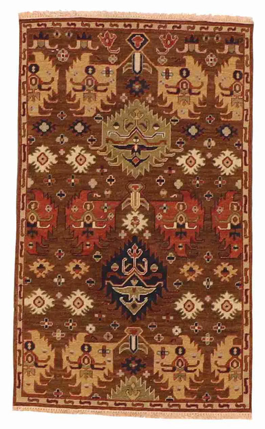 2.11 x 4.11 - Bakshiesh Fine/Wool Kilim Rectangle - Finest Hand-Made Quality Wool — 63864