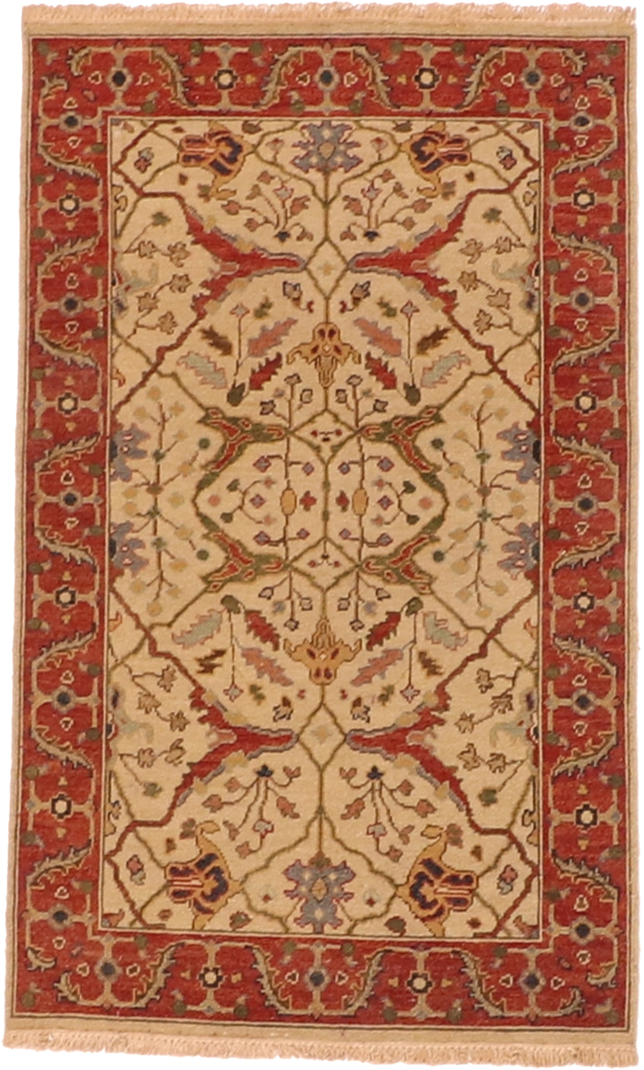 W 3 - L 4.11 Kerman-Sumak 100% Wool Hand-Woven Rug - 63866
