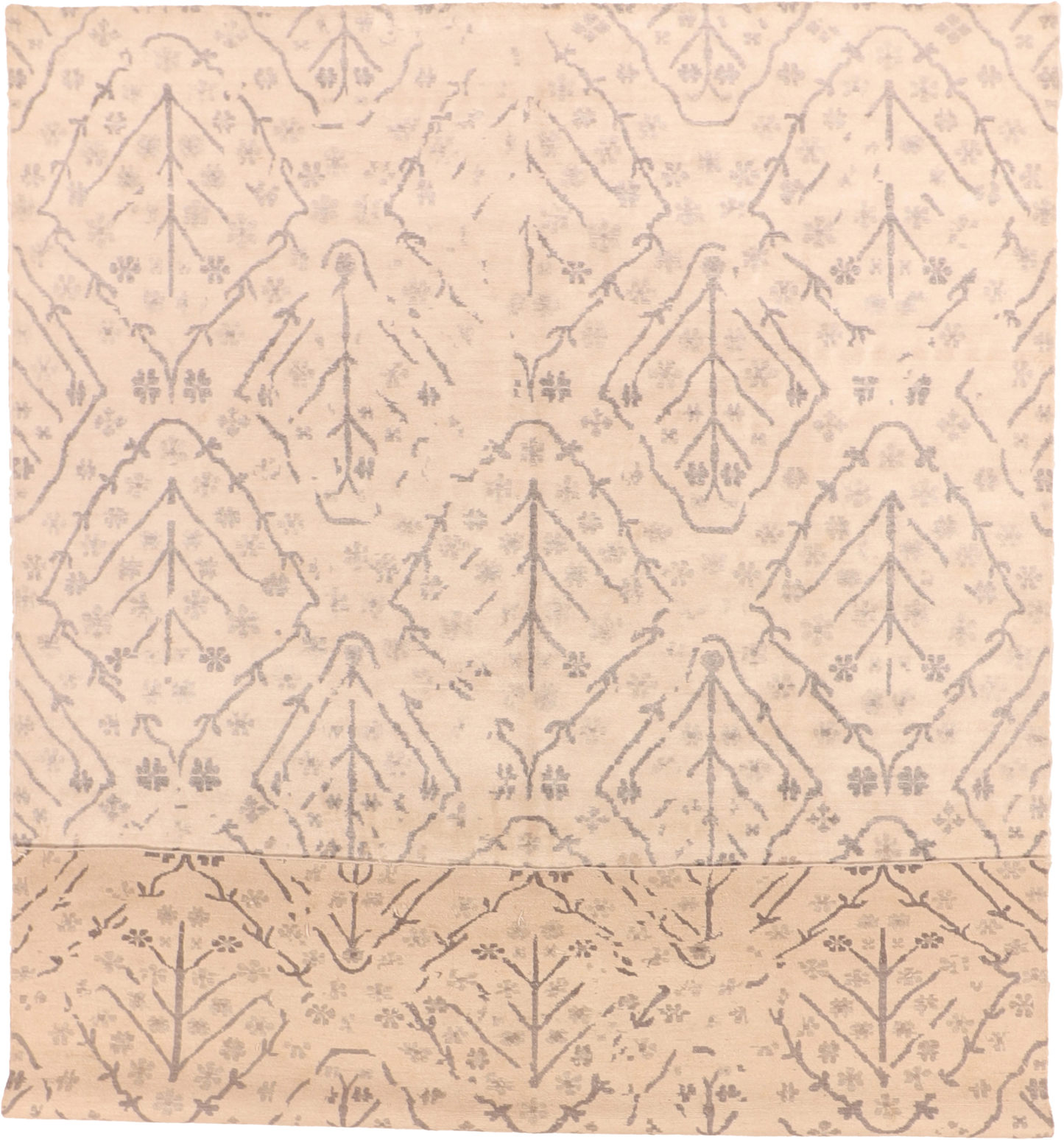 W 8.1 L 11.11 Modern 100% Wool Hand-Woven All-Over Design - 63871
