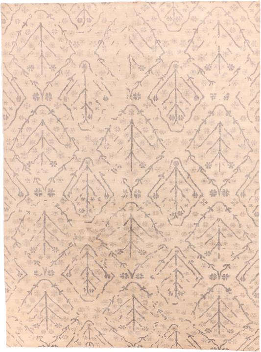 W 8.1 L 11.11 Modern 100% Wool Hand-Woven All-Over Design - 63871