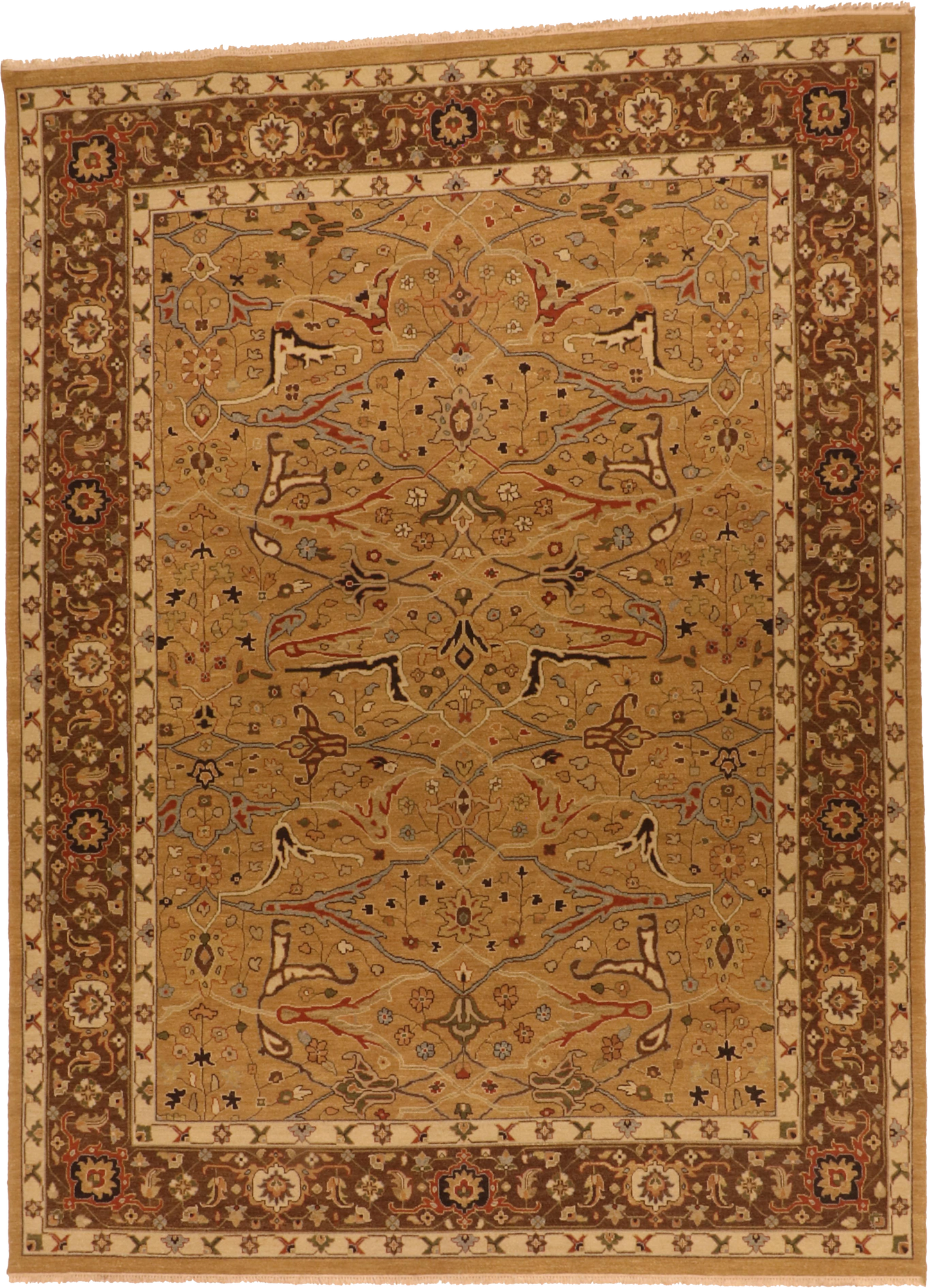 W 8.10 L 11.10 Sultan Abad 100% Wool Hand-Woven All-Over Design - 63872