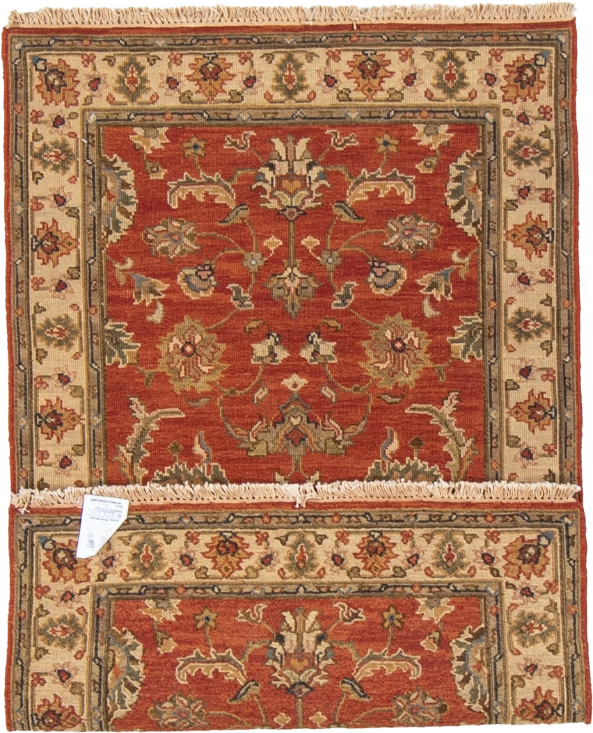 W 3 L 5 Isfahan Sumak 100% Wool Hand-Woven All-Over Design - 63874