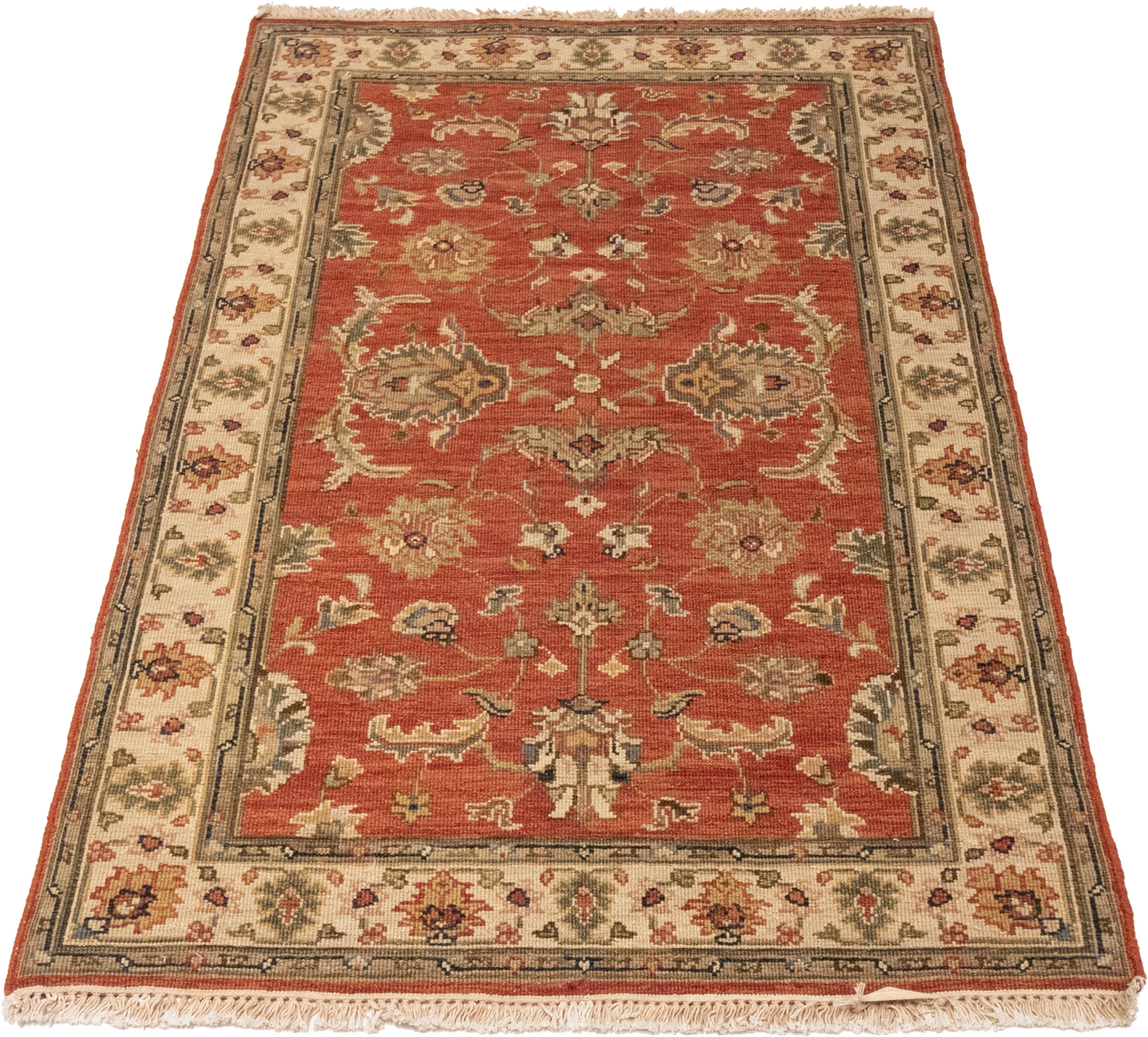W 3 L 5 Isfahan Sumak 100% Wool Hand-Woven All-Over Design - 63874