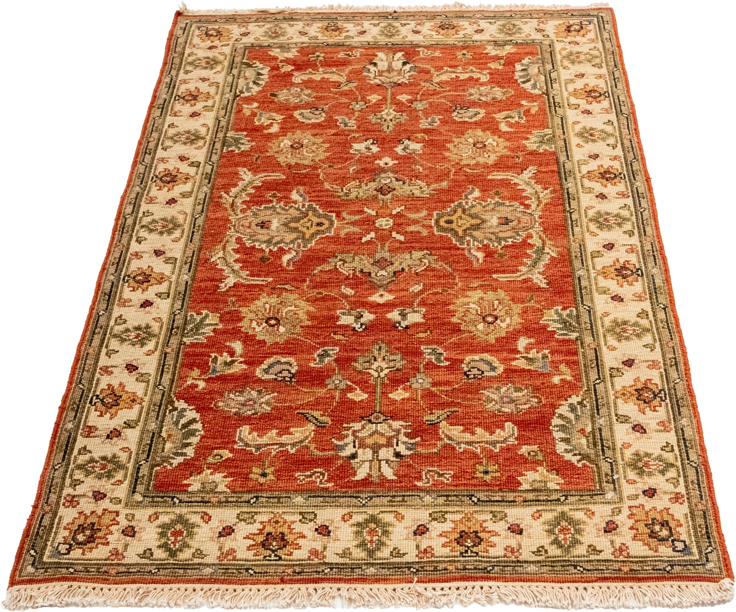 W 3 L 5 Isfahan Sumak 100% Wool Hand-Woven All-Over Design - 63874