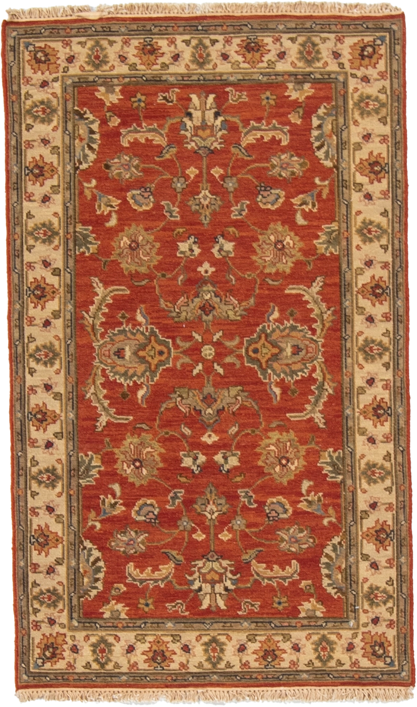 W 3 L 5 Isfahan Sumak 100% Wool Hand-Woven All-Over Design - 63874