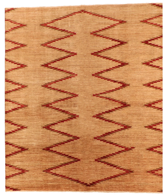 8.5 x 9.8 - Mountain Modern Wool Western Rectangle - Finest Hand-Knotted Quality Wool — 63893