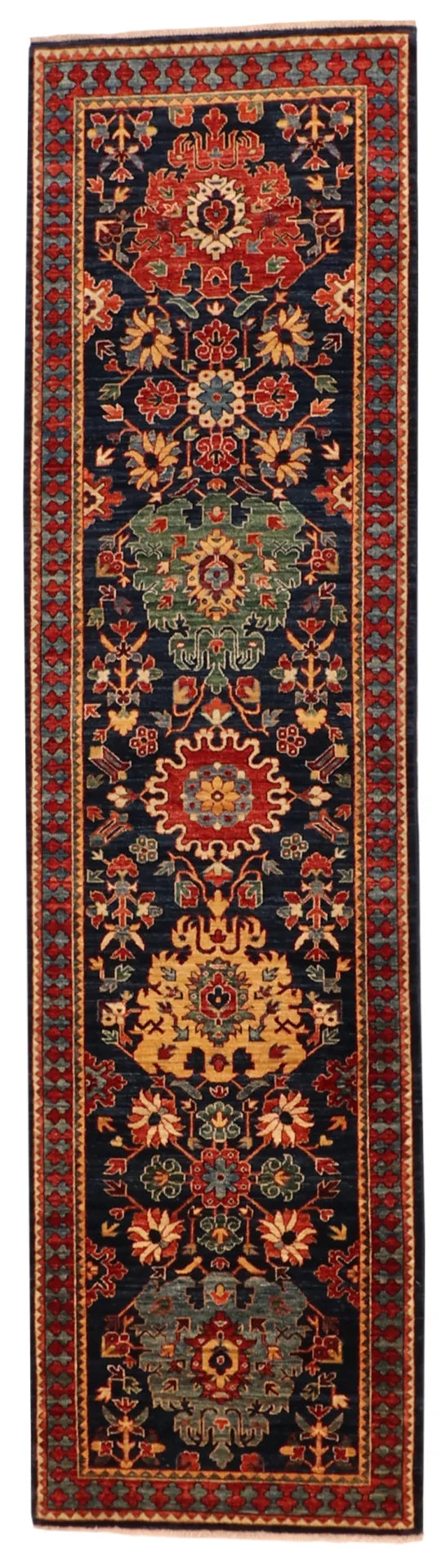 W 2.9 - L 10.7 - Ziegler Fine/Wool All Over Rectangle - Finest Hand-Knotted Quality Wool - 63897