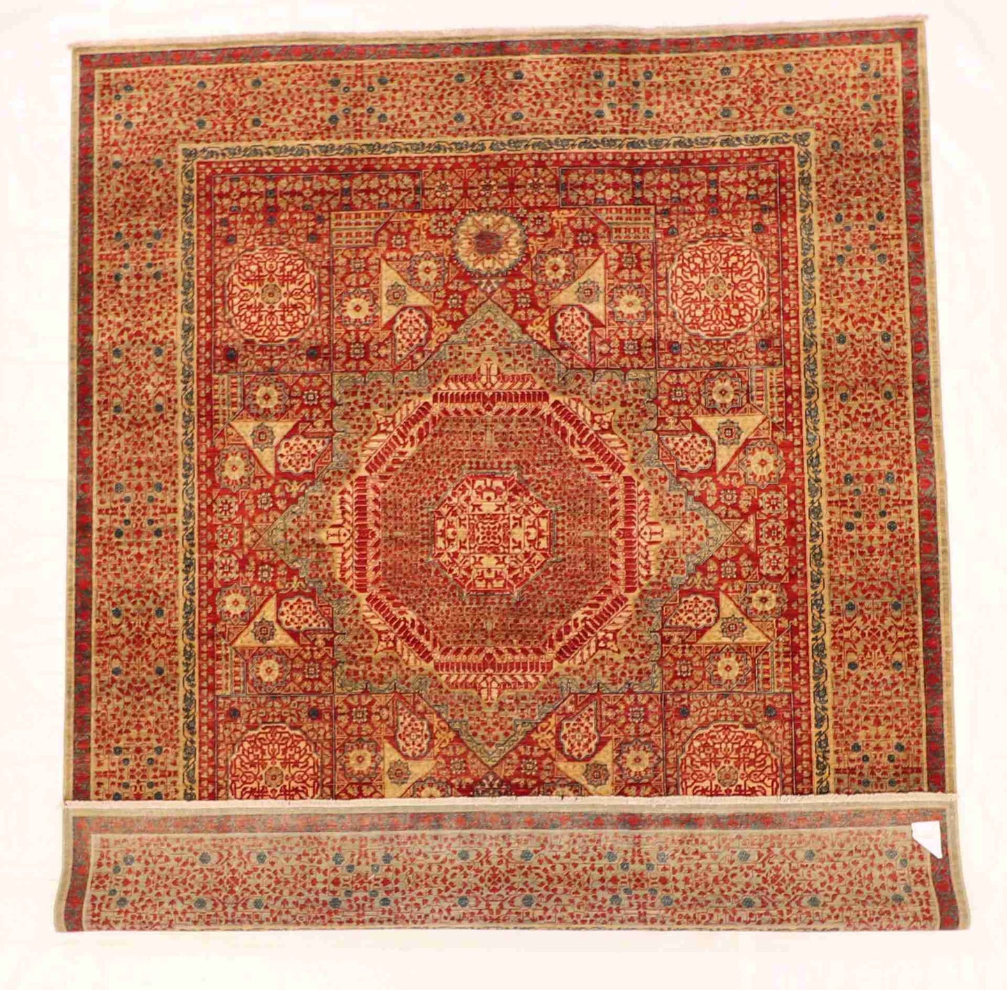 W 8.5 - L 10 - Mamluk Wool Traditional Rectangle - Finest Hand-Knotted Quality Wool - 63910