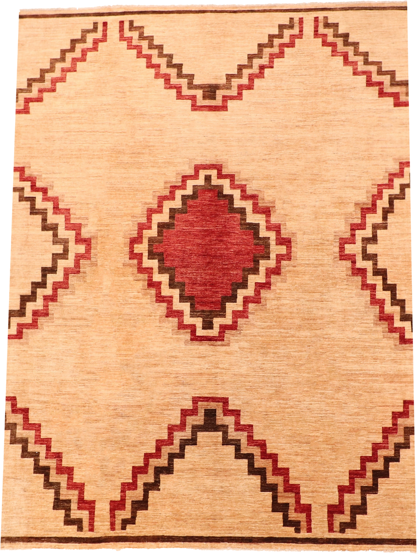 W 8.11 L 11.10 Mountain Modern 100% Wool Hand-Woven All-Over Geometric Design - 63936