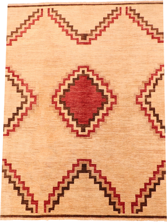 W 8.11 L 11.10 Mountain Modern 100% Wool Hand-Woven All-Over Geometric Design - 63936