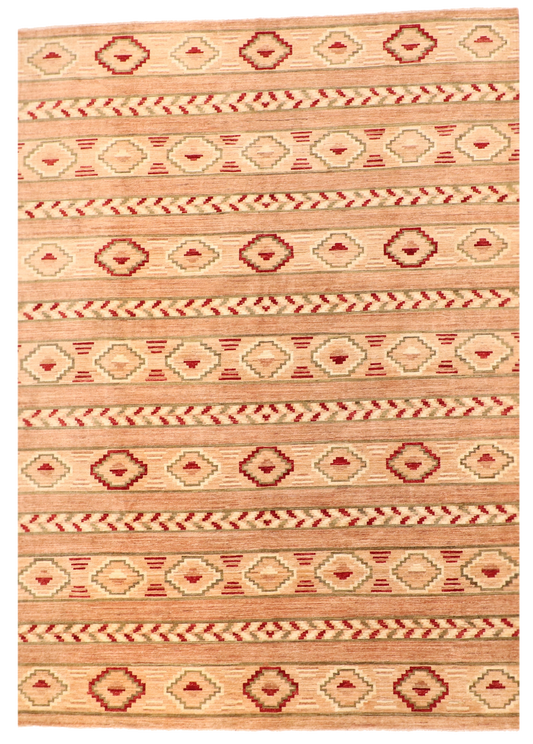 W 10 L 13.6 Modern 100% Wool Hand-Woven All-Over Design - 63944