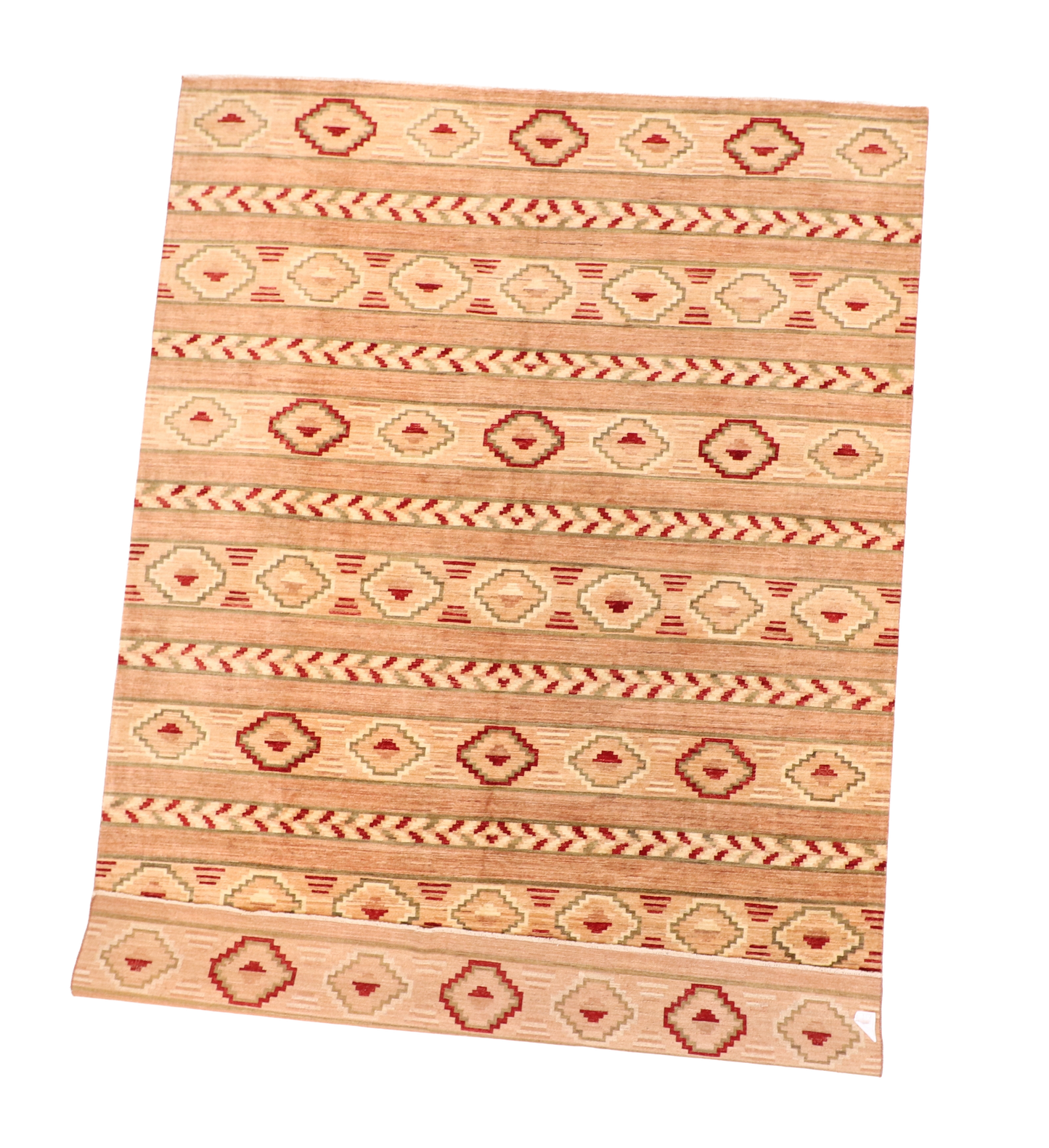 W 10 L 13.6 Modern 100% Wool Hand-Woven All-Over Design - 63944