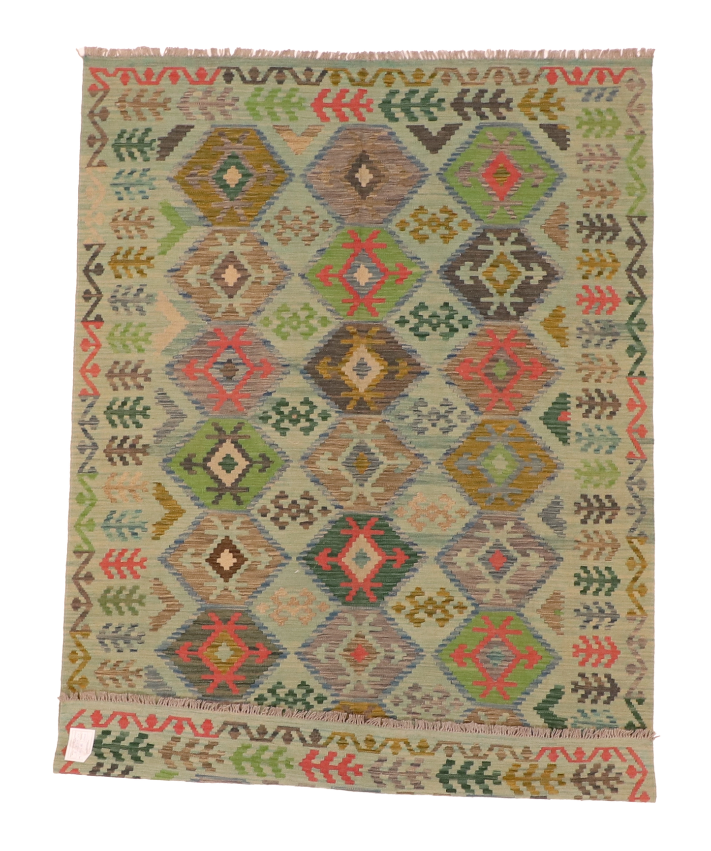 W 5.11 L 8.3 Kilim 100% Wool Hand-Woven All-Over Design - 63956