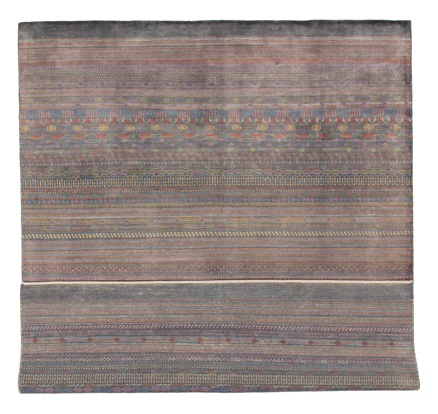 W 8.6 L 10 Gabbeh 100% Wool Hand-Woven Contemporary Design - 63984