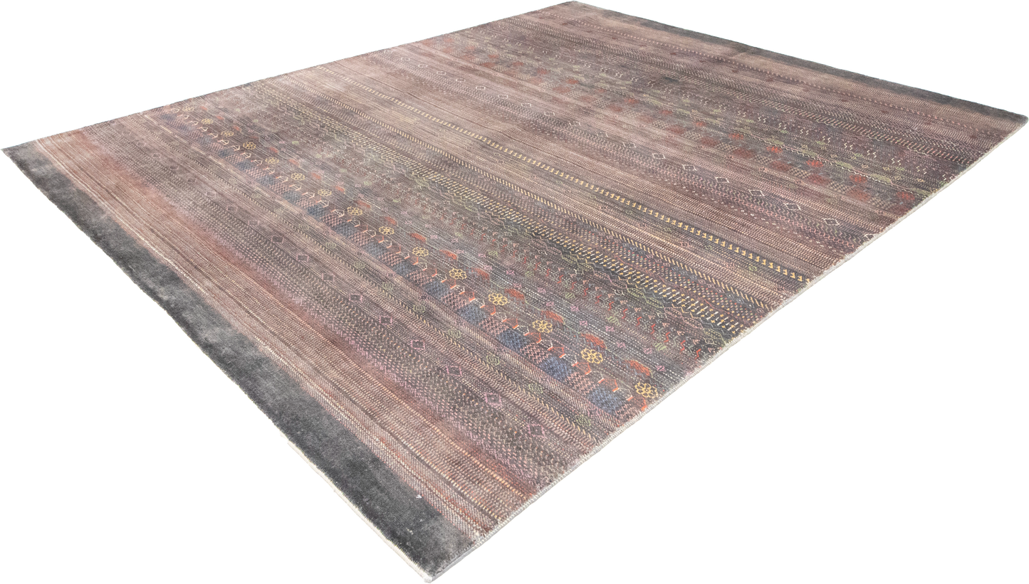 W 8.6 L 10 Gabbeh 100% Wool Hand-Woven Contemporary Design - 63984